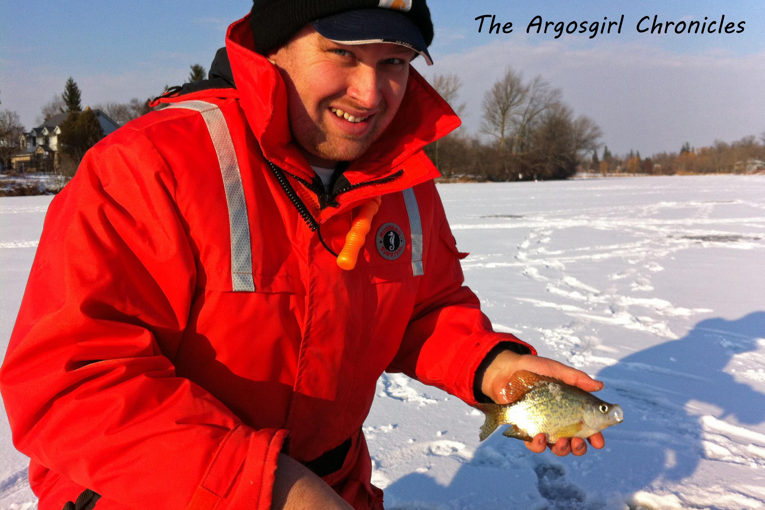 Sure it's a tiny fish, but look at the smile on Darrell's face. 